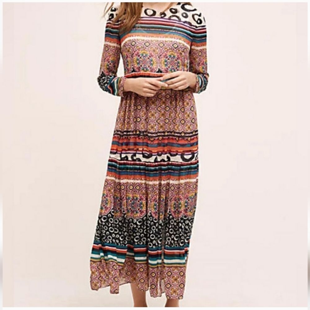 Donna Morgan Boho Maxi Dress Sz 4